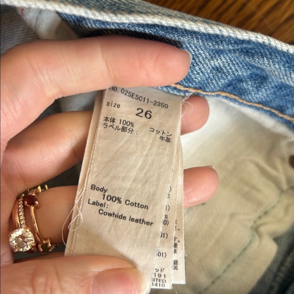 Moussy Vintage MV Raleigh Tapered Jeans 26 light wash distressed knee - Picture 5 of 10